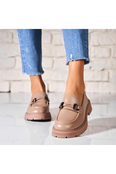 Joana Women's casual shoes Khaki made of Erina Eco-leather
