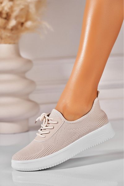 Joana Women's casual shoes Beige made of Yasmina Textile