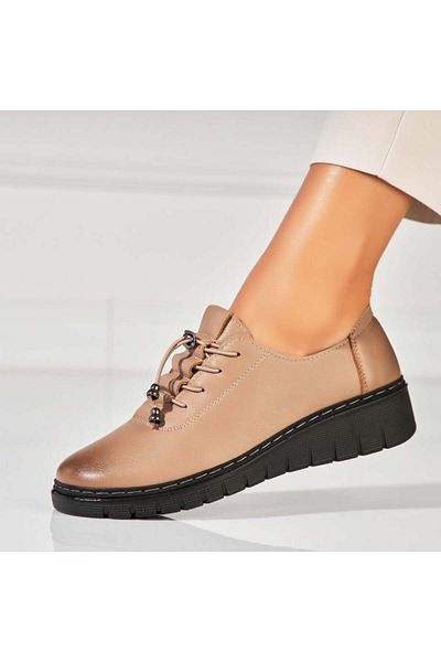 Joana Women's casual shoes Khaki made of Ettel Eco-leather