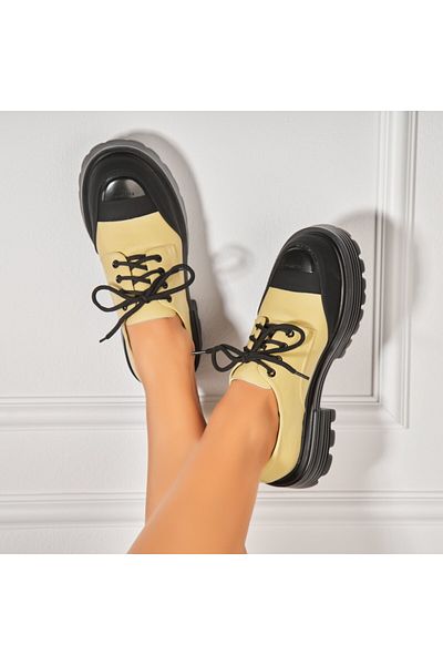 Joana Women's Casual Yellow Shoes Made of Heidi Eco-Leather