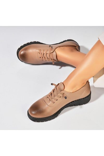 Joana Women's casual shoes Camel made of Peony Eco-leather