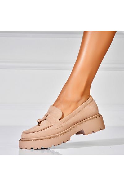 Joana Women's casual Khaki shoes made of Cielle eco-leather