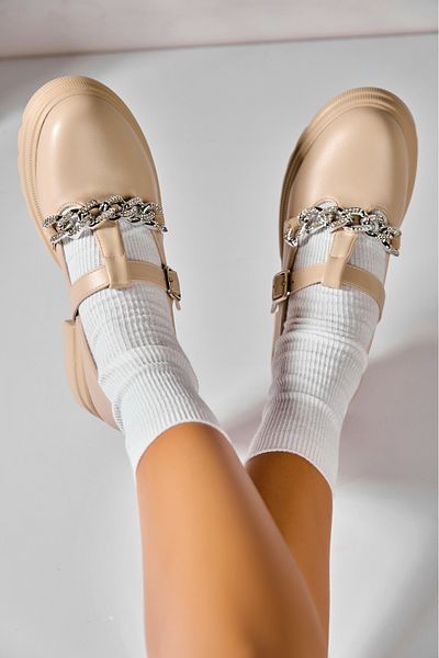Joana Women's casual shoes Beige made of Merelyn Eco-leather