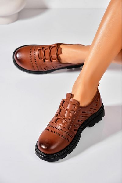 Joana Women's casual shoes Camel made of Raley Eco-leather