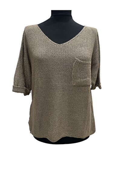 PHUTİ COLLECTION Merserized Pocket Detail Bluz