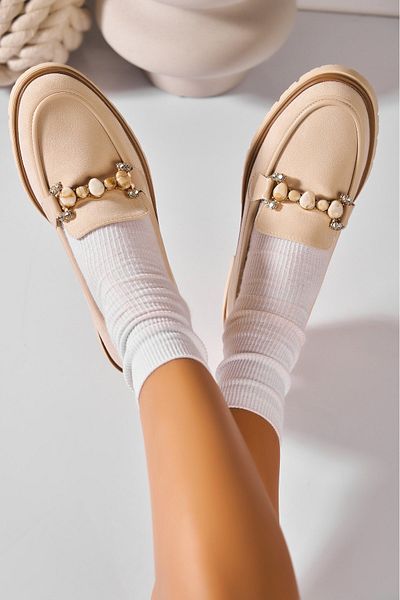 Joana Women's casual shoes Beige made of ecological leather Natalea