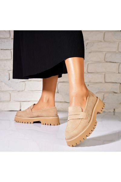 Joana Women's casual shoes Khaki made of Zelaya Eco-Suede Leather