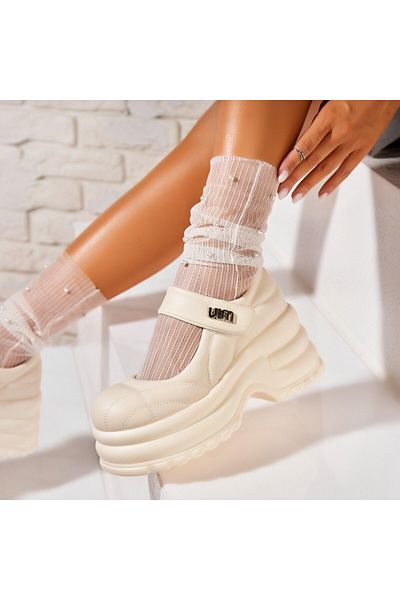Joana Women's casual shoes Beige made of ecological leather Luffy