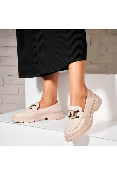 Joana Pantofi dama casual Bej din Piele Ecologica Melany