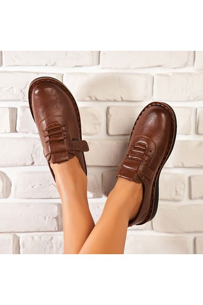 Joana Women's casual shoes Camel made of Odette Eco-leather