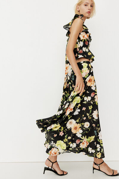 H&M Hacimli Maksi Etek