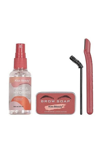 Kiss Beauty Set fata si sprancene, Kiss Beauty, Spray Facial, Sapun Sprancene, Perie, Trimmer