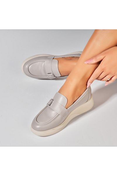 Joana Pantofi dama casual Gri din Piele Ecologica Phoebe