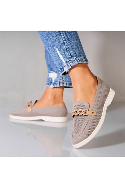 Joana Women's casual shoes in gray fabric Yuni