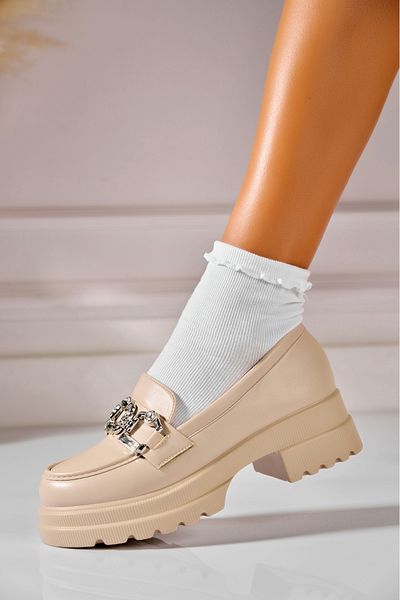 Joana Women's Casual Shoes Beige Made of Eco-Leather Keira