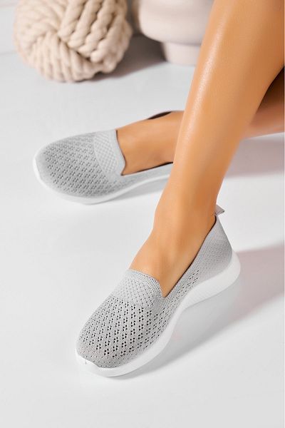 Joana Pantofi dama casual Gri din Textil Ayeza