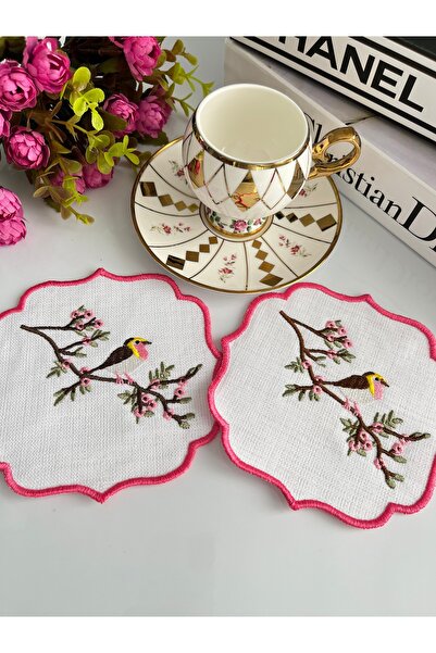 KUMSAL ÇEYİZ 2 Adet Sunumluk Peçete,kokteyl Peçete,kahve Yanı Sunumluk,bardak...