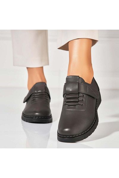 Joana Pantofi dama casual Gri din Piele Ecologica Azya