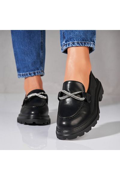 Joana Pantofi dama casual Negri din Piele Ecologica Asiyah