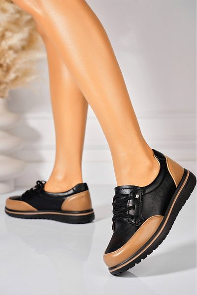 Joana Women's casual shoes in black, made of ecological leather Kamilya