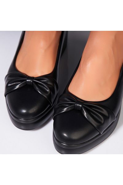 Joana Pantofi dama casual Negri din Piele Ecologica Eslyn