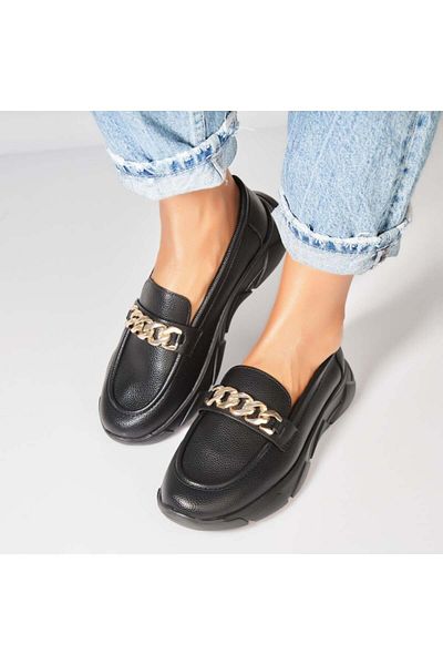 Joana Women's casual shoes in black, made of Eula ecological leather