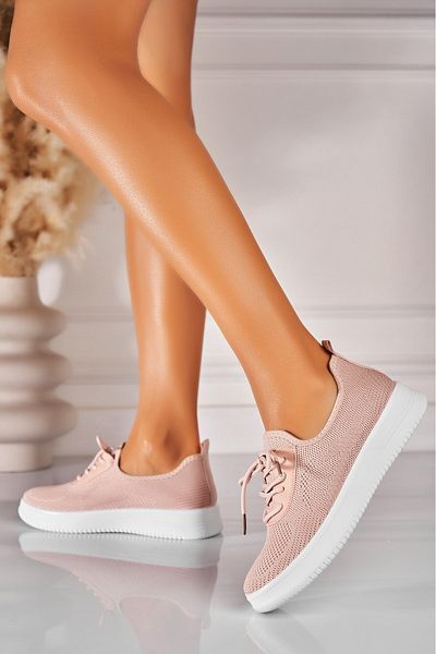 Joana Women's casual shoes Pink made of Yasmina Textile