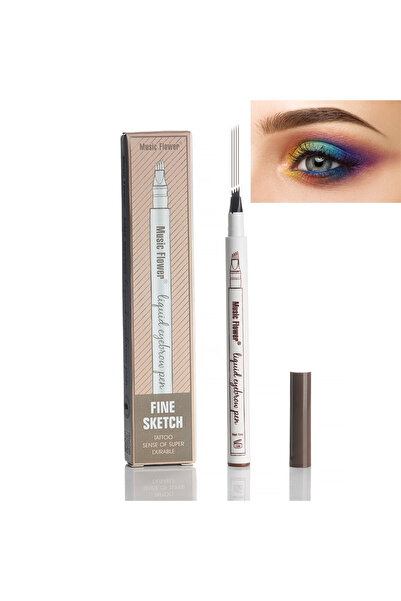 Makeup Creion sprancene efect Microblading Music Flower Eyebrow Chestnut