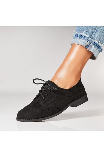 Joana Women's Casual Black Shoes Made of Eco-Suede Leather Trina2