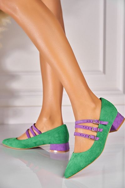 Joana Freyja Green Suede Women's Casual Shoes