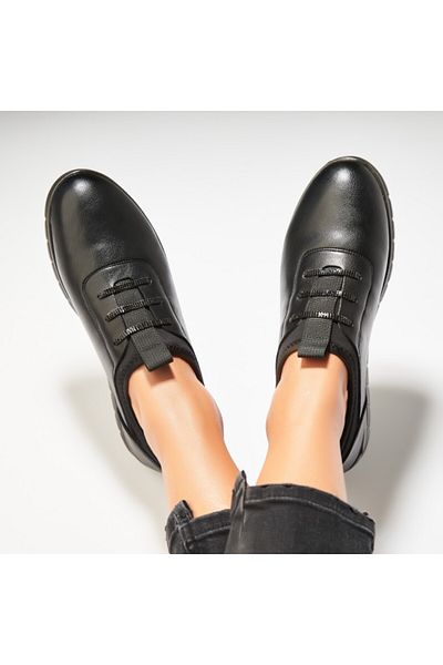 Joana Women's casual shoes in black eco-leather Sharvi