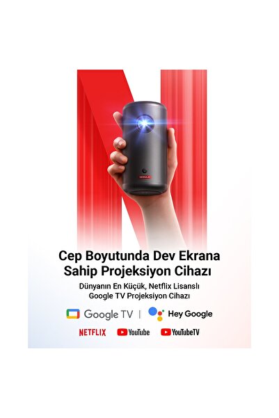 Nebuladan Nebula Capsule 3 LED 1080P Mini Projeksiyon Cihazı, Dolby Digital