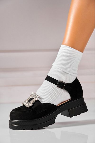 Joana Women's casual shoes in black suede Mylena2