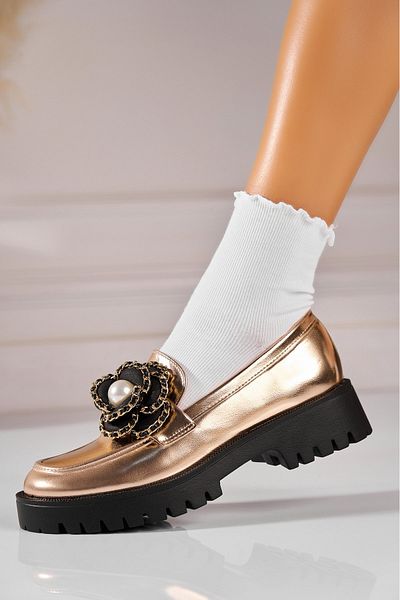 Joana Women's casual shoes Rose Gold made of ecological leather Zanora