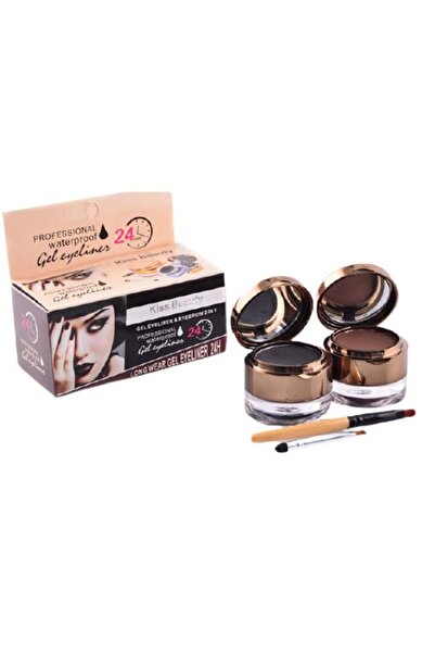 Kiss Beauty Σετ τζελ eyeliner + τζελ φρυδιών και eyeliner Kiss Beauty
