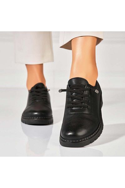Joana Women's Casual Shoes Black Peony Eco-Leather