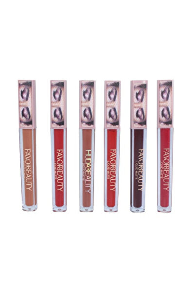 FAVOR BEAUTY Set 6 rujuri de buze mate, FavorBeauty, Liquid Matte, 02