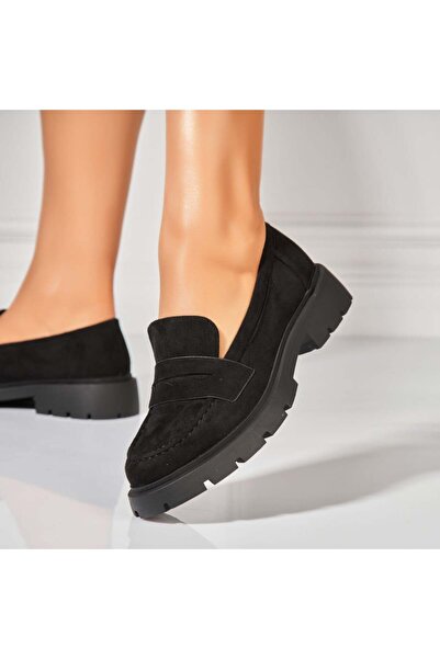 Joana Pantofi dama casual Negri din Piele Ecologica Intoarsa Ziya