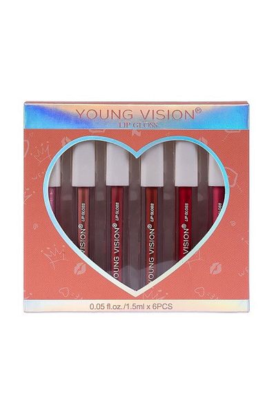 YOUNG VISION Sada 6 rujuri de buze, Young Vision, Lesk na rty