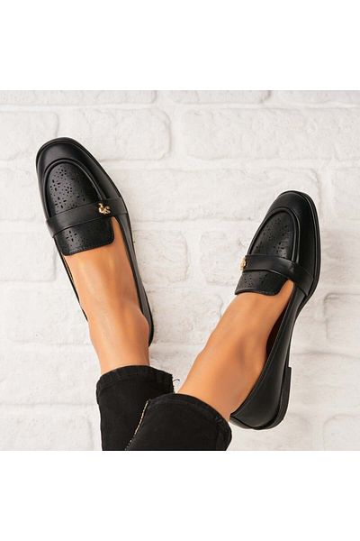 Joana Women's casual shoes in black ecological leather Zalah