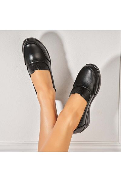 Joana Women's Casual Black Shoes Made of Alessa Eco-Leather