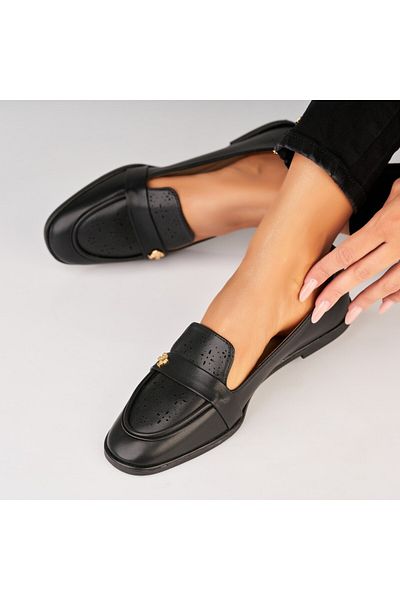 Joana Women's casual shoes in black ecological leather Zalah