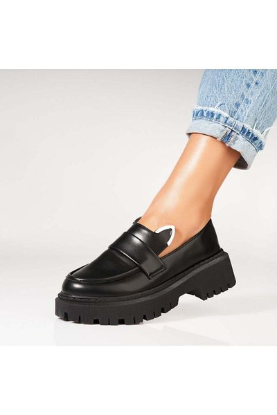 Joana Women's Black Casual Shoes Made of Suhaila Eco-Leather