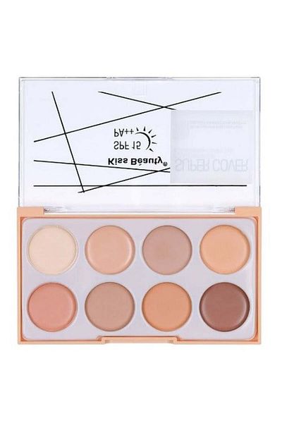 Kiss Beauty Paleta Corectoare Iluminator Si Contur, , Super Cover, Mini, 01