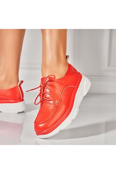 Joana Women's Casual Red Shoes Made of Eco-Leather Sione