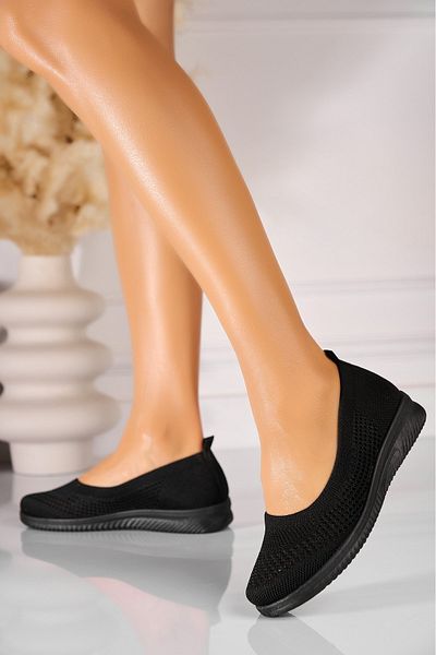Joana Black women's casual shoes made of Maily Textile