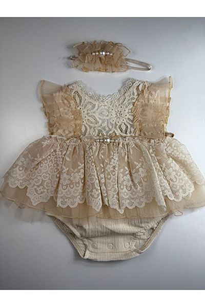 Naka Concept Princess Baby Girl Dress Romper and Headband