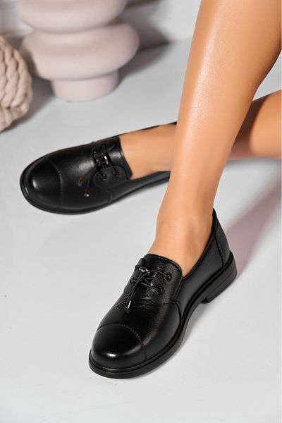 Joana Women's casual shoes in black Zariah ecological leather
