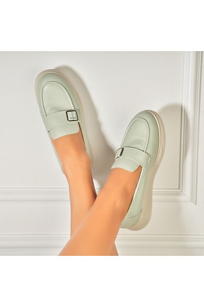 Joana Women's Green Casual Shoes Made of Phoebe Eco-Leather
