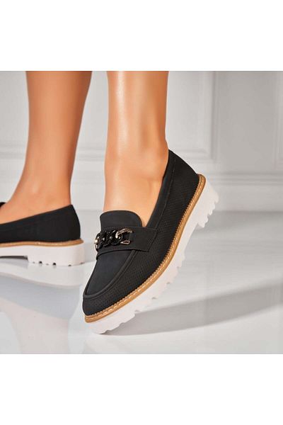Joana Women's casual shoes in black, made of Kamari eco-leather